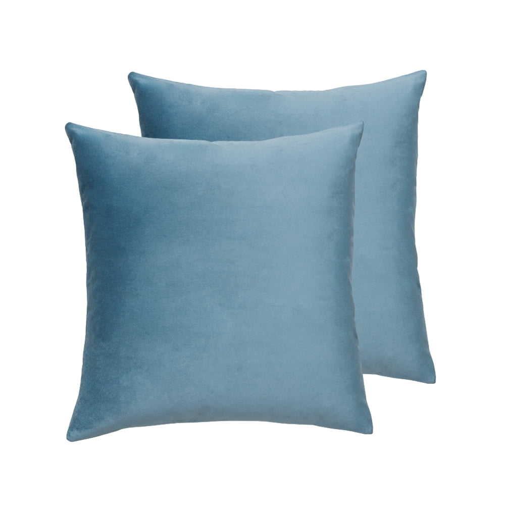Sky Blue Velvet Pillows Cover