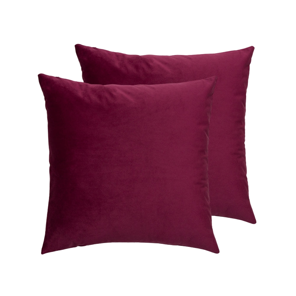 Cherry Red Velvet Pillows Cover