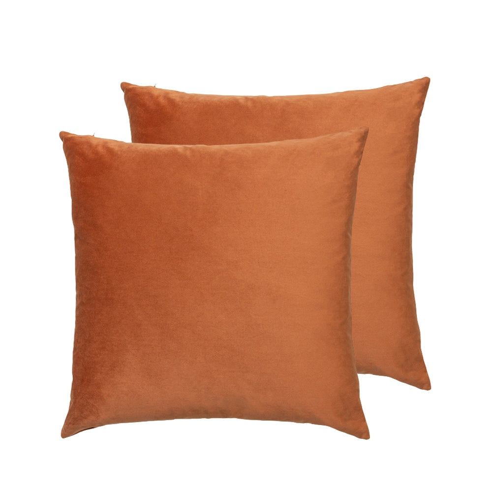 Terracotta Velvet Pillows Cover