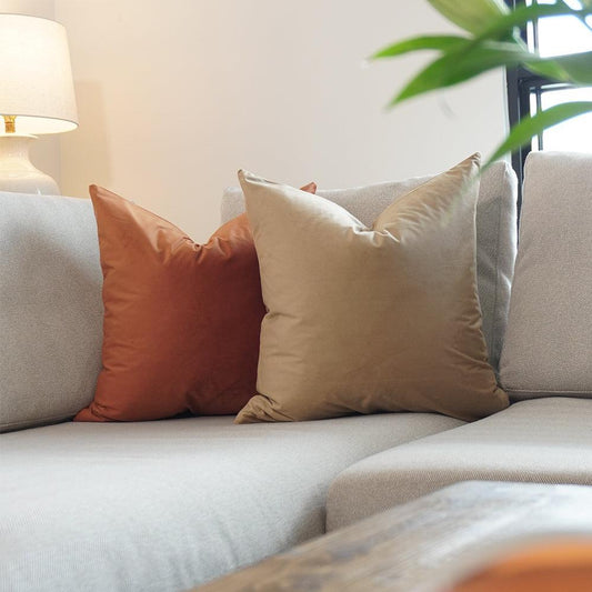 Latte Velvet Pillows Cover - Iryano Collection Inc