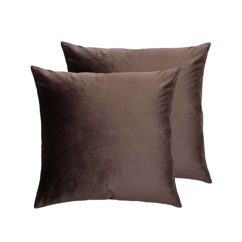 Umber Brown Velvet Pillows Cover