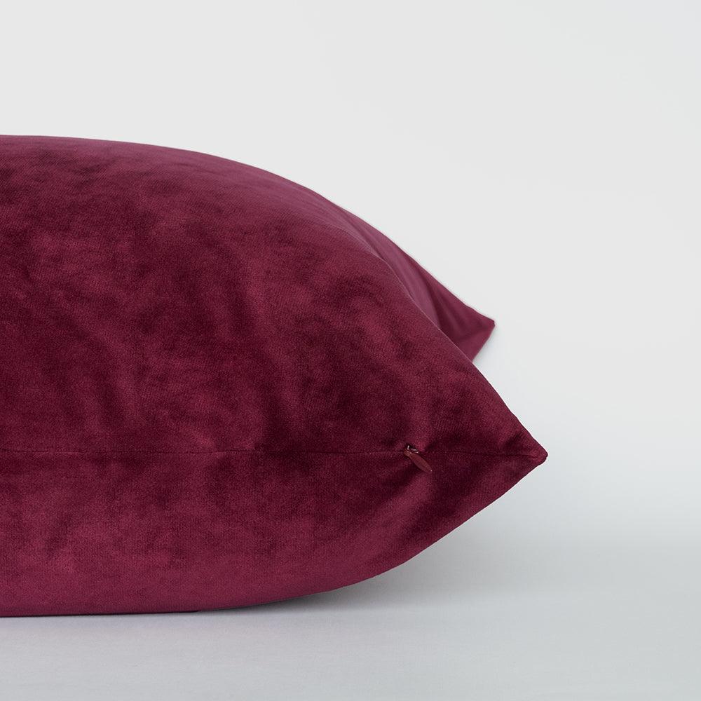 Cherry Red Velvet Pillows Cover - Iryano Collection Inc