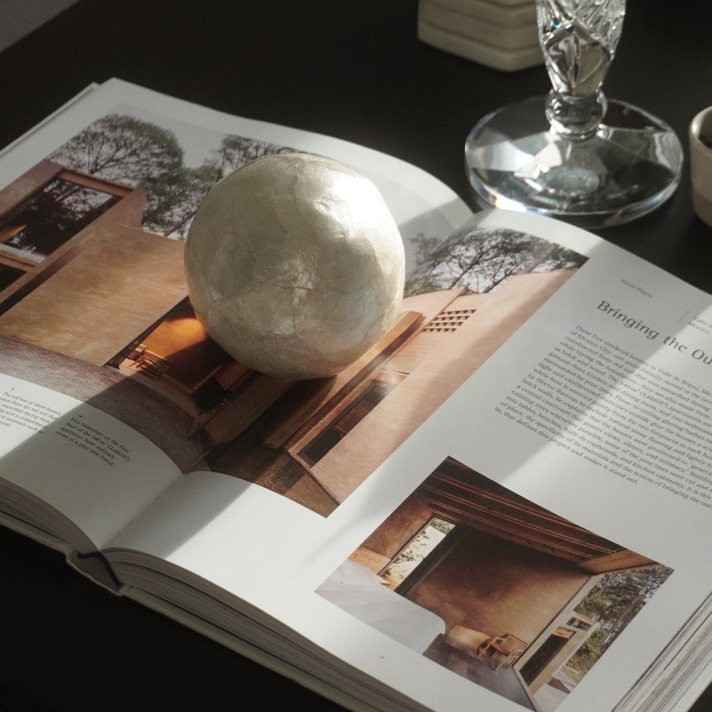 Decorative object on a book with a blurred background