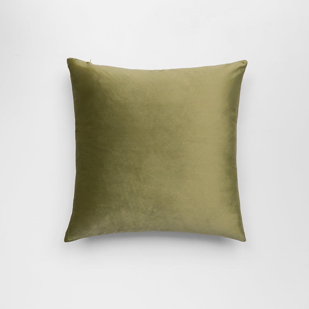 Olive Green Velvet Pillows Cover - Iryano Collection Inc