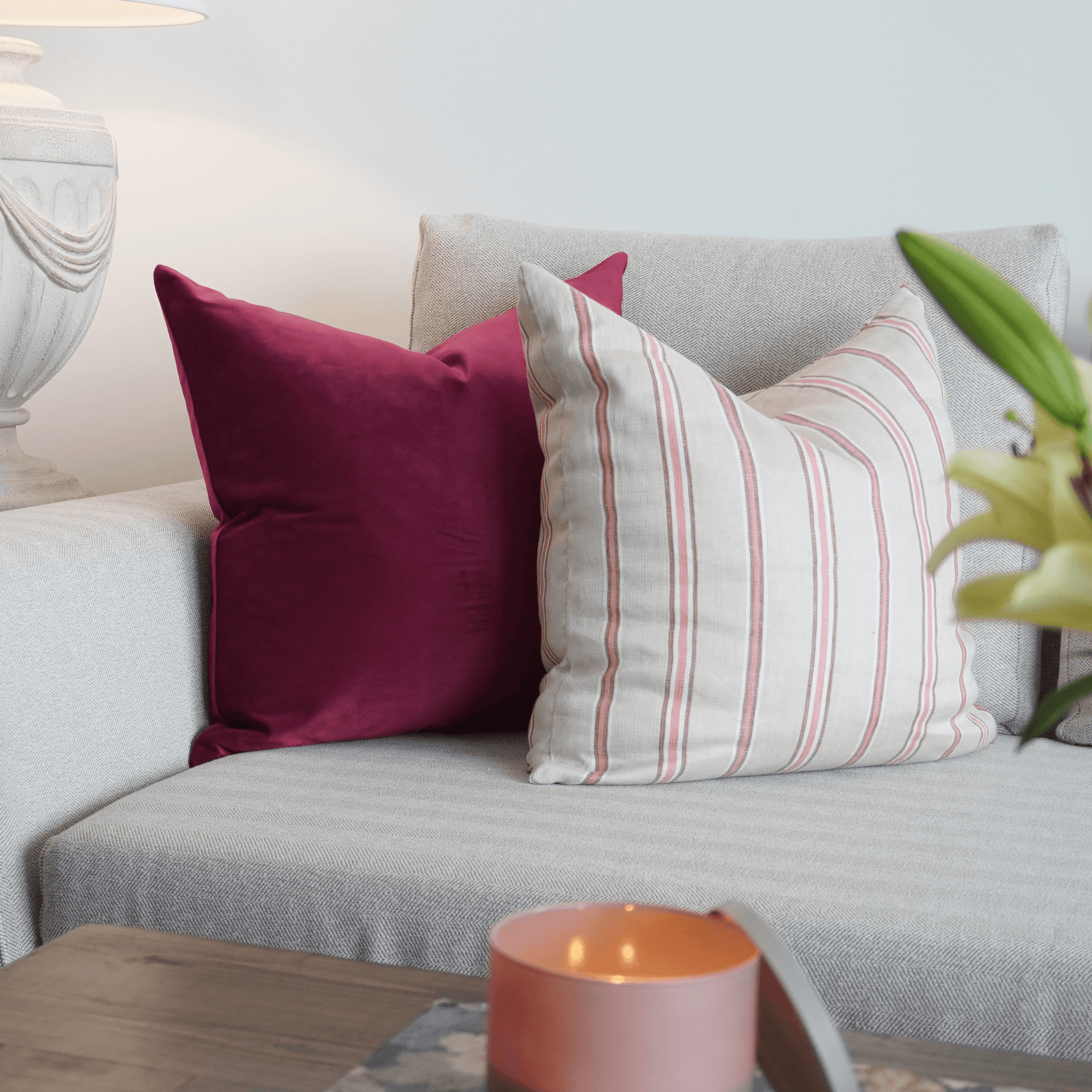 Cherry Red Velvet Pillows Cover - Iryano Collection Inc