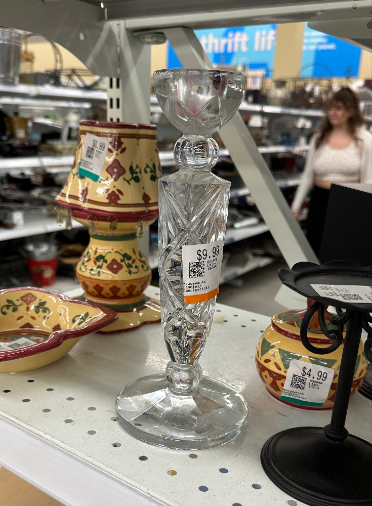 crystal candle holder
