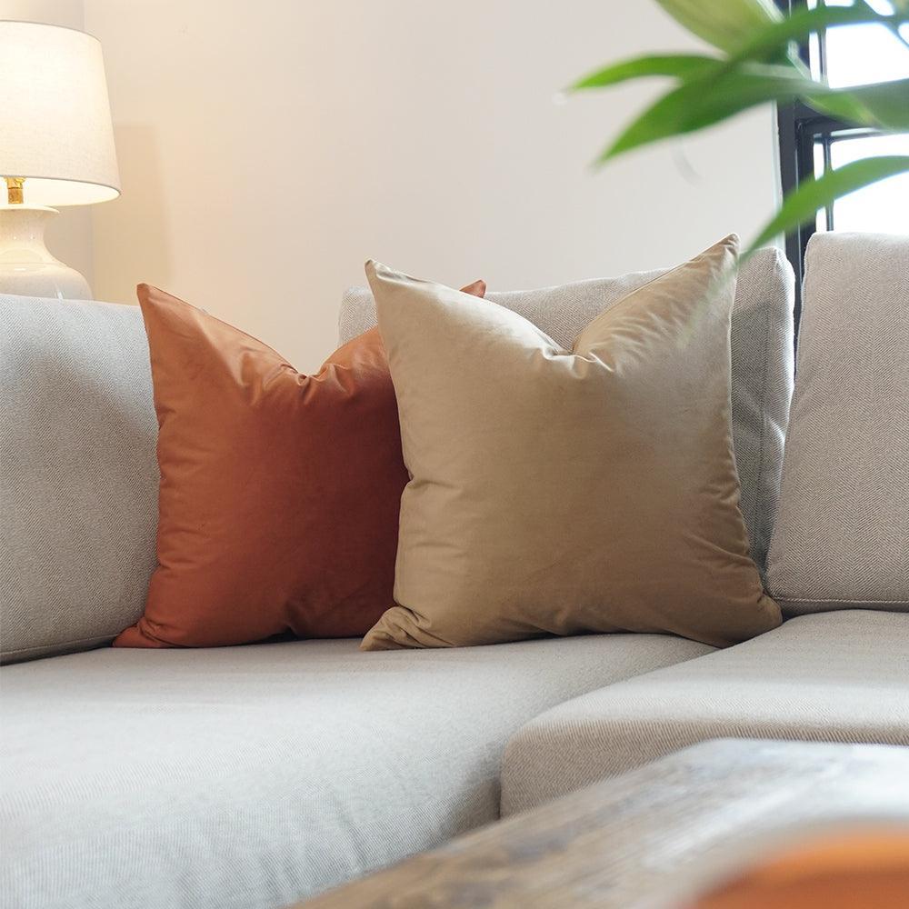 Latte Velvet Pillows Cover - Iryano Collection Inc